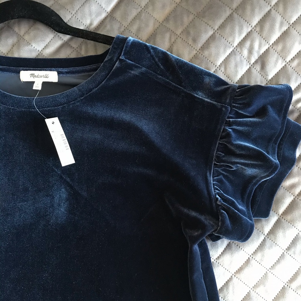 NWT Madewell Velvet Top